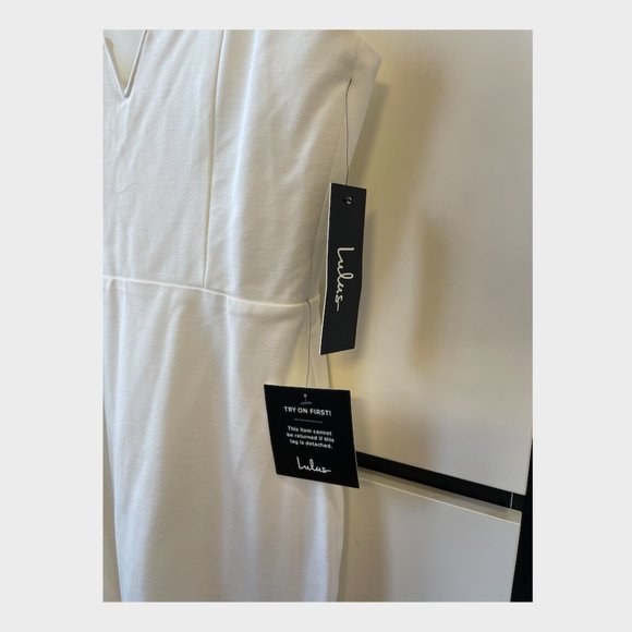 Gianna White Sleeveless Bodycon Dress - Picture 7 of 8